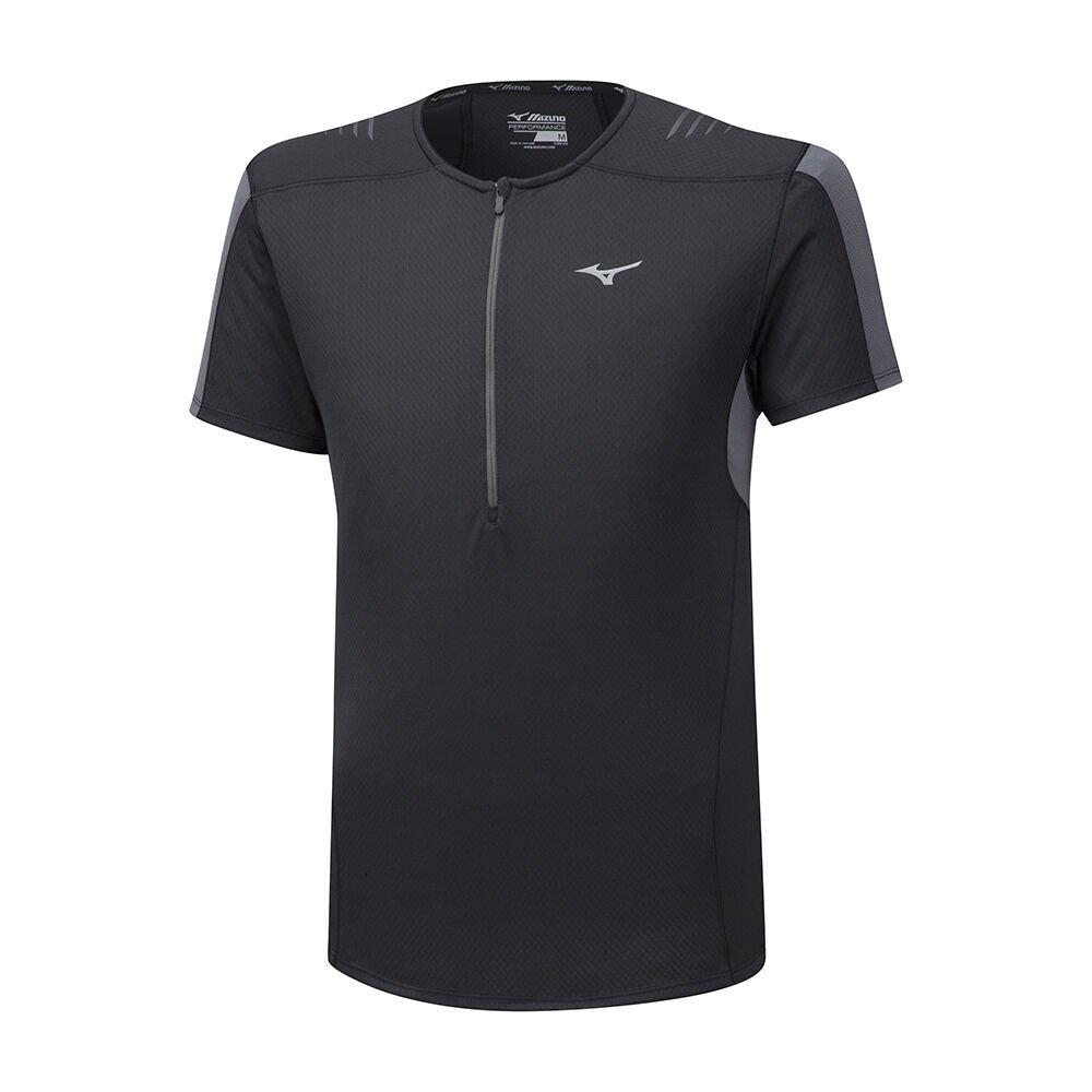 Mizuno Men's T-Shirts ER Trail HZ Black - TWGFOIR-96